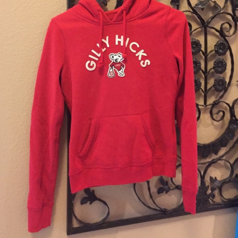 🌺Gilly Hicks red hoodie sweatshirt size Small